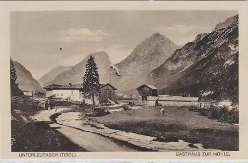 43592 Ak Unterleutasch Gasthaus zur Mühle um 1922