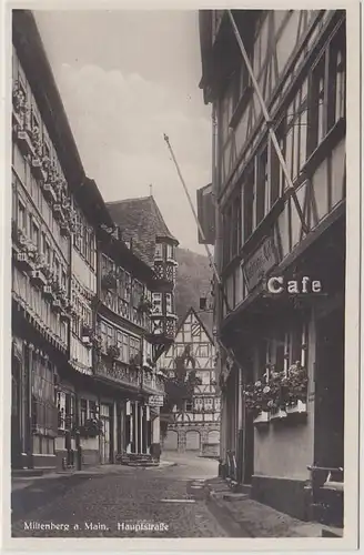 43588 Ak Miltenberg am Main Hauptstraße Café vers 1931