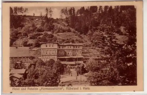43587 Ak Rübeland Harz Hotel "Hermannshöhle" 1923
