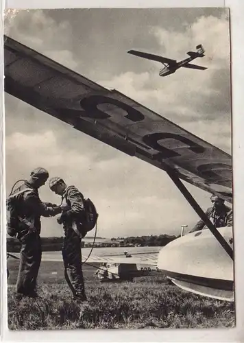 43551 DDR Ak Segelflugzeug 1960