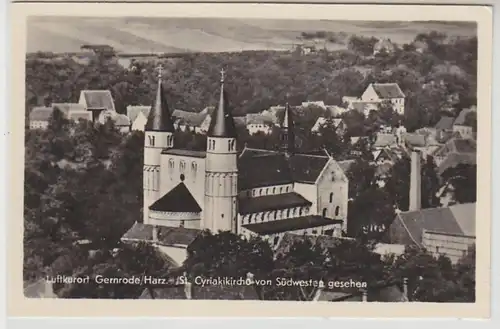 43550 Ak Luftkurort Gernrode Harz Cyriakikirche 1956