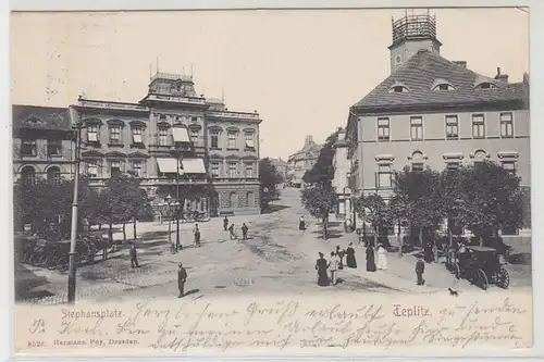43493 Ak Teplitz Stephansplatz 1905