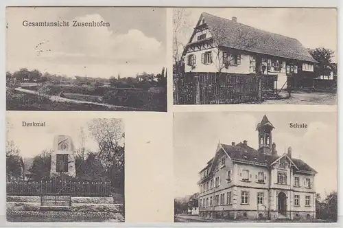 43490 Mehrbild Ak Zusenhofen Schule usw. 1943