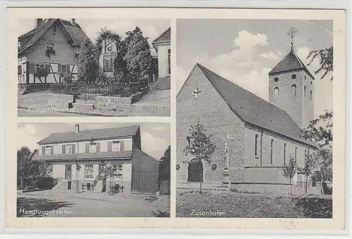 43488 Mehrbild Ak Zusenhofen Kriegerdenkmal um 1940