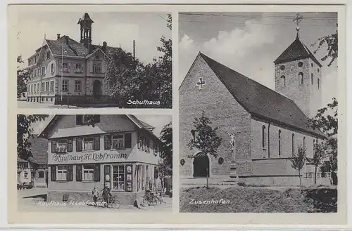 43487 Multi-image Ak Zusenhofen grand magasin etc. 1954