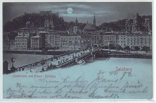 43481 Carte de la lune du pont de Salzbourg 1902