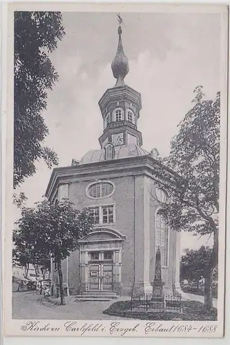 43460 Ak Kirche zu Carlsfeld im Erzgebirge erbaut 1684-1988 um 1930