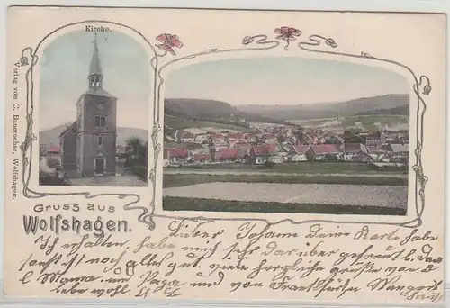 43459 Multi-image Ak Salutation de Wolfshagen Eglise 1902
