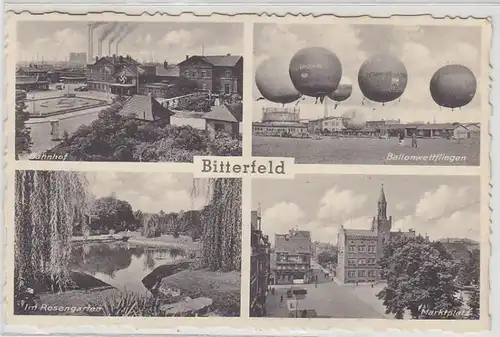 43423 Mehrbild Ak Bitterfeld Ballonwettfliegen usw.1940