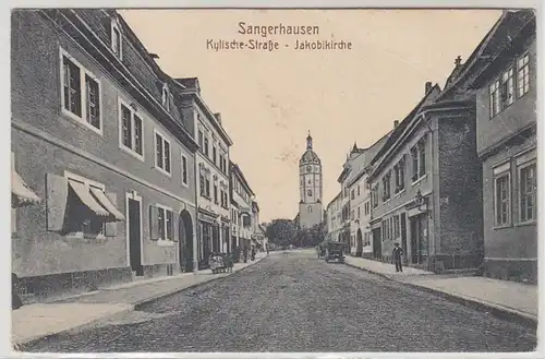 43421 Ak Sangerhausen Kylische Straße Jakobikirche 1914