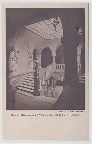 43411 Ak Hanomag Hannover Linden Verwaltungsgebäude Haupttreppe um 1930