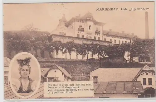 43402 Ak Marienbad Café "Egerlanden" 1921