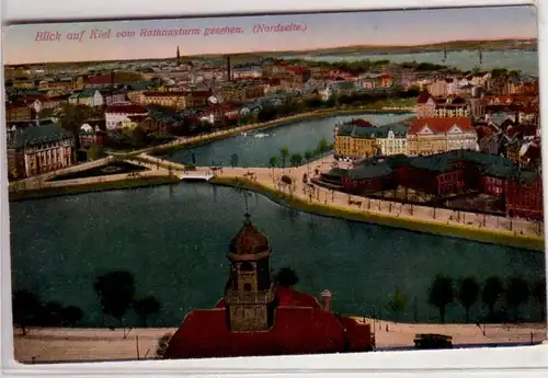 43385 Ak Vue sur Kiel de la Tour de l'Hôtel de Ville côté nord 1917