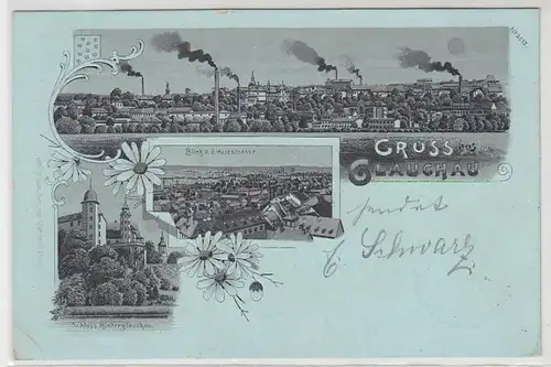 43343 Mehrbild Ak Gruß aus Glauchau 1903