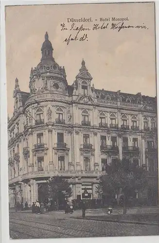 43329 Ak Düsseldorf Hotel Monopol 1914