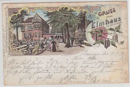 43314 Ak Salutation du Elmhaus près de Schöningen 1899