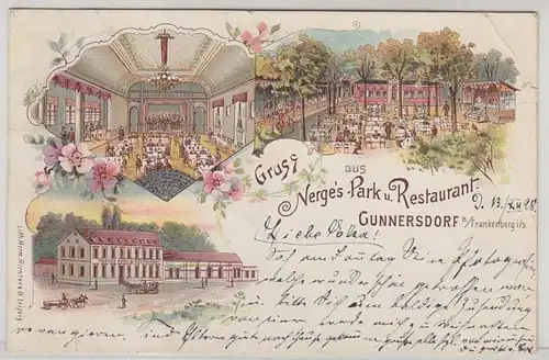 43291 Ak Lithographie Gruß aus Cunnersdorf 1898