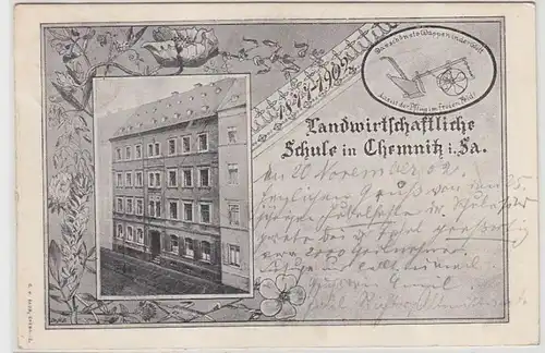 43286 Ak Landwirtschaftliche Schule in Chemnitz 1902