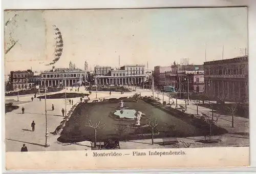 43253 Ak Monteviedeo Uruguay Plaza Independencia um 1907