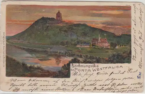 43195 Ak Lithographie Porta Westtalica 1906