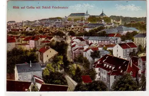 43169 Ak Vue sur Gotha avec château de Paix pierre 1918