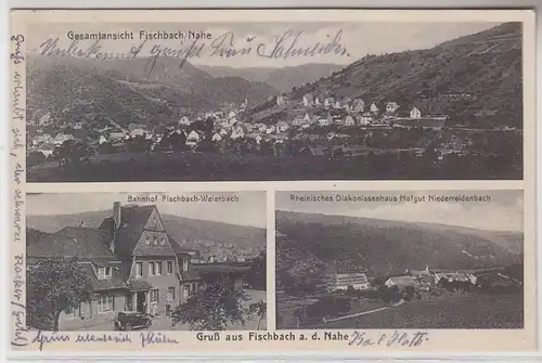 43164 Mehrbild Ak Gruss aus Fischbach an der Nahe 1935
