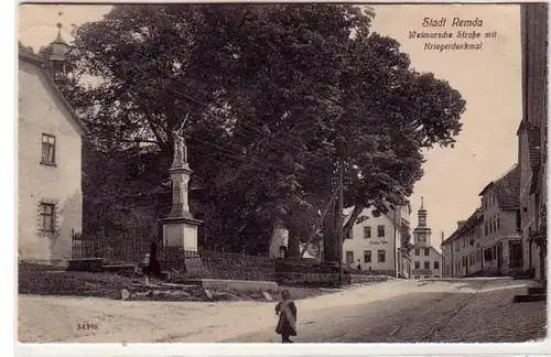 43119 Ak Stadt Remda Weimarische Straße Kriegerdenkmal