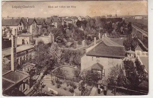 43103 Ak Leipzig Gautzsch Blick auf Villen am Ring 1914
