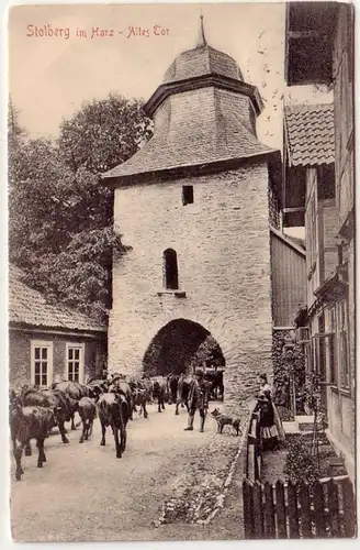 43067 Ak Stolberg dans la vieille porte de résine 1907