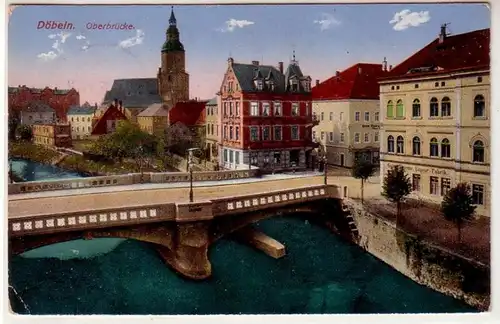 43039 Feldpost Ak Döbeln Oberbrücke 1916