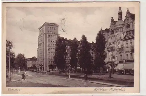 43015 Ak Dresden Hochhaus Albertplatz 1934