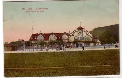 42992 Ak Hahnenklee Oberharz Hotel deutsches Haus 1910