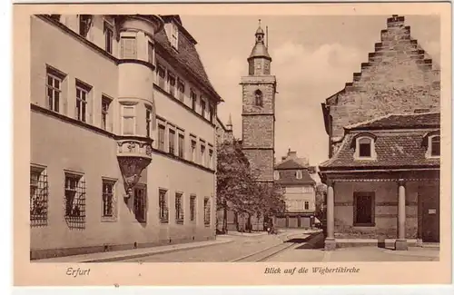 42990 Ak Erfurt Blick auf die Wigbertikirche um 1930