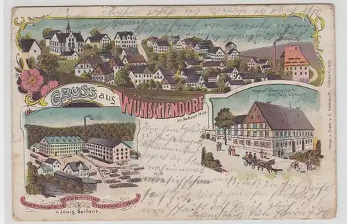 42919 Ak Lithographie Gruss aus Wünschendorf 1907