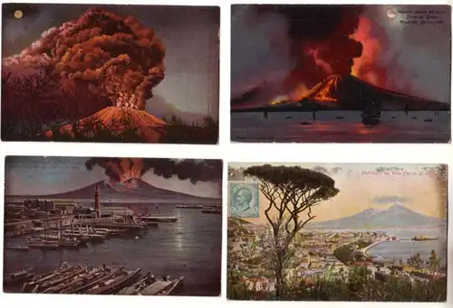 42912/4 Ak Naples Éruption du volcan Vésuve en avril 1906