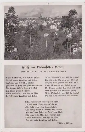 42875 Reim Ak Salutation de Birkenfeld dans le Land de Wurtemberg 1950