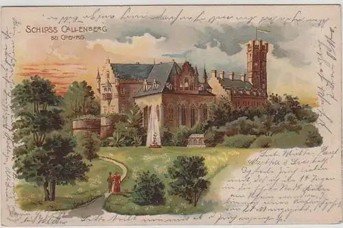 42856 Ak Lithografie Schloss Callenberg bei Coburg 1906