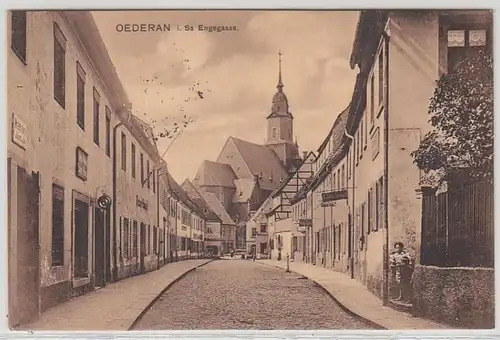 42838 Feldpost Ak Oederan in Sachsen Engegasse 1916