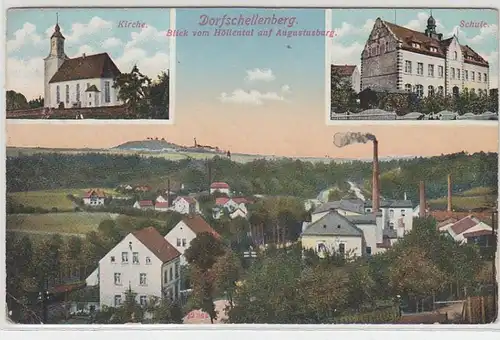 42837 Mehrbild Ak Dorfschellenberg Kirche Schule 1912