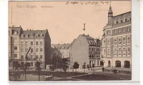 42828 Ak Aue im Erzgebirge Wettinplatz 1907