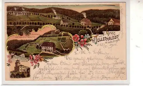 42825 Ak Lithographie Gruss aus Tellerhäuser 1901