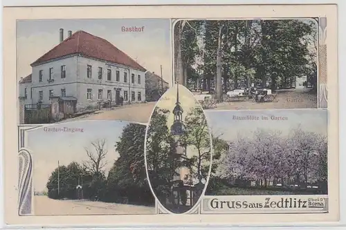 42791 Mehrbild Ak Gruss aus Zedlitz bei Borna 1923