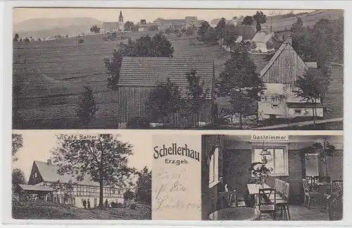42739 Ak Schellerhau im Erzgebirge Café Rotter 1911