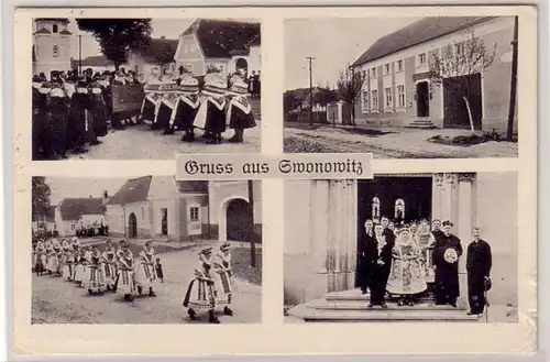 42722 Mehrbild Ak Gruß aus Swonowitz 1941