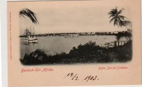 42721 Ak Dar-es-Salaam DOA Hafen mit Schiffen 1903