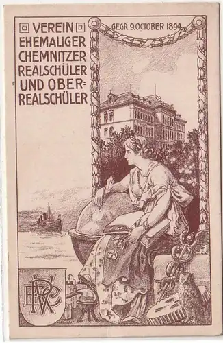 42691 Ak Verein Chemnitzer Realschüler um 1919