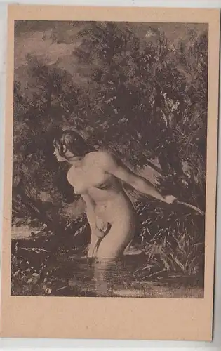 42665 Erotik Ak Frauenakt am Wasser, Etty: "Die Badende" um 1930