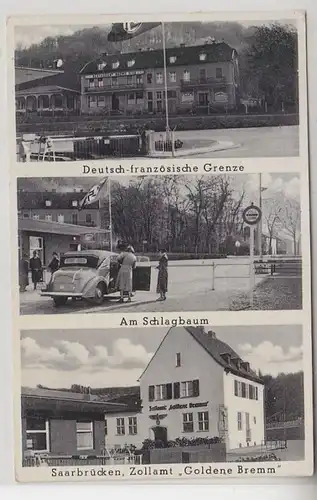 42658 Multi-image Ak Sarrebruck Bureau des douanes "Goldene Bremm" sur l'arbre de frappe 1938