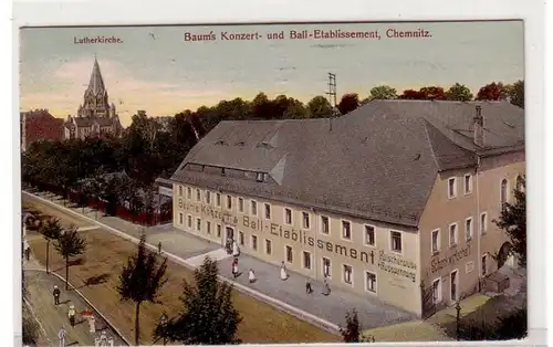 42654 Ak Chemnitz Baum's Ball Etablissement 1911