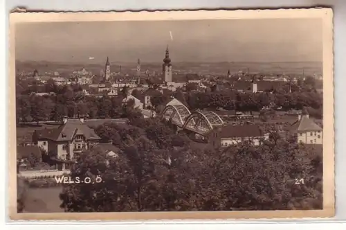 42651 Ak Wels in Oberöstereich Totalansicht um 1940